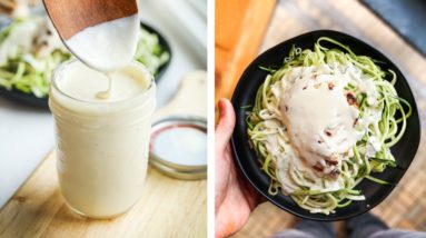KETO Alfredo Sauce MADE IN 5 MINUTES & LESS THAN 1 CARB!
