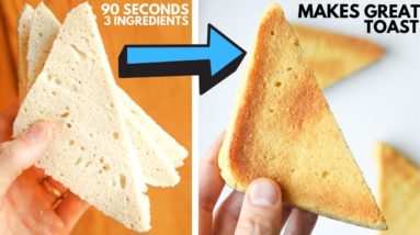 90 Second Keto Bread Recipe | Just 3 Ingredients