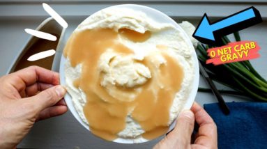 Keto Mashed Potatoes Recipe With A Low Carb Gravy That's Made In 5 Minutes