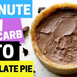 Keto Chocolate Pie Made in 5 MINUTES | Gluten Free, Sugar Free, Low Carb Pie Recipe