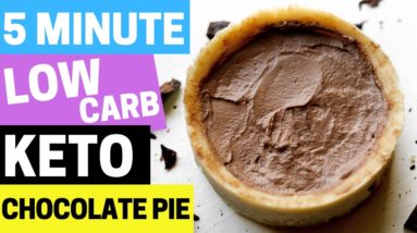 Keto Chocolate Pie Made in 5 MINUTES | Gluten Free, Sugar Free, Low Carb Pie Recipe